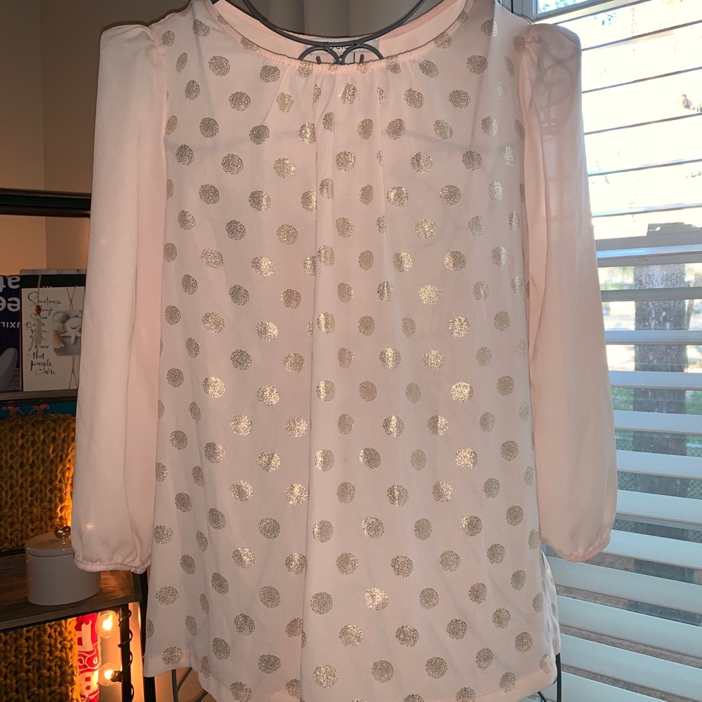 “PRETTY IN PINK” 🎀✨ Pink Polka Blouse